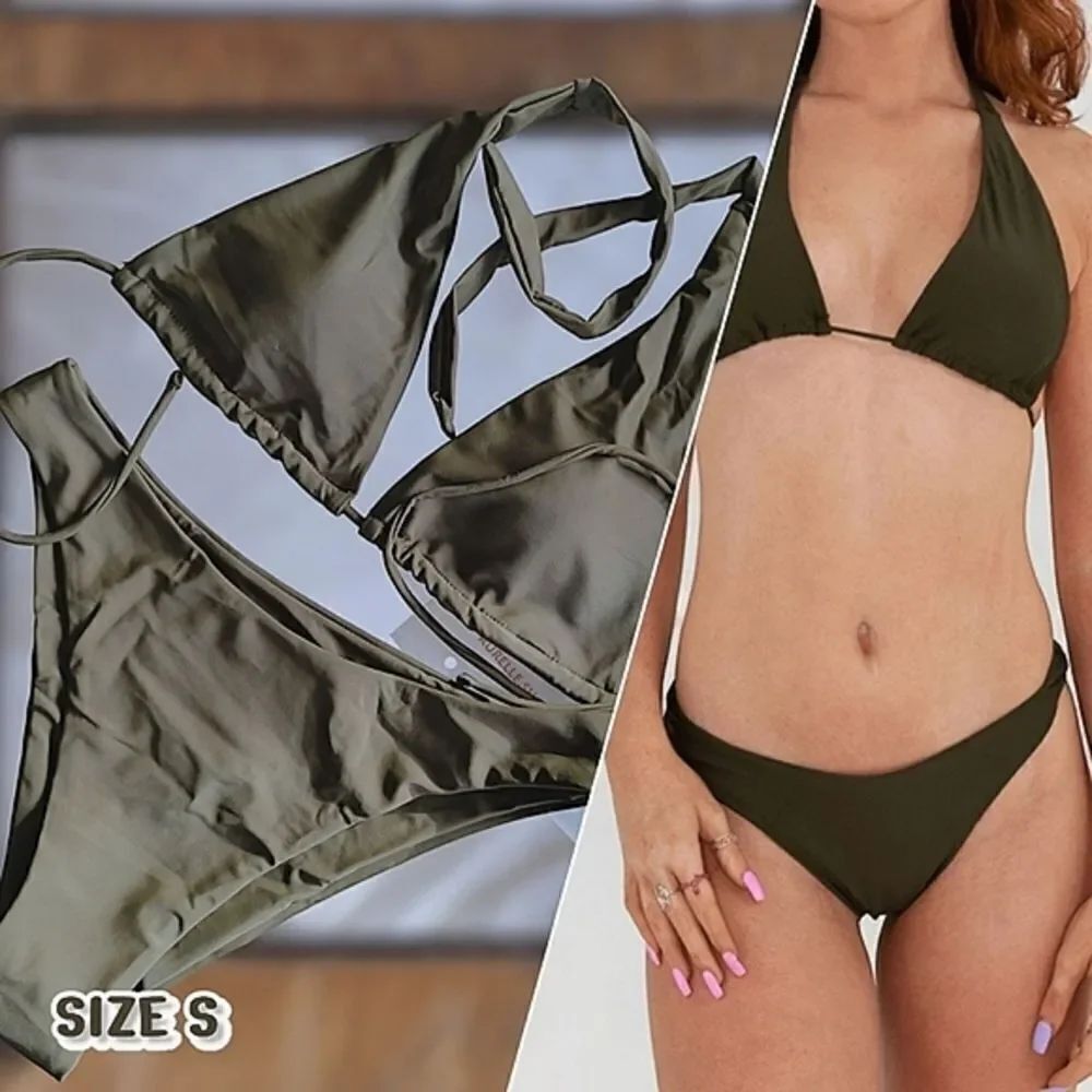 NWT Aurelle Olive Isla bikini set size S